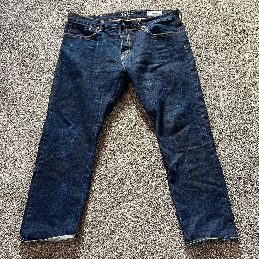 Gap Straight Leg Selvedge Jeans 40x30